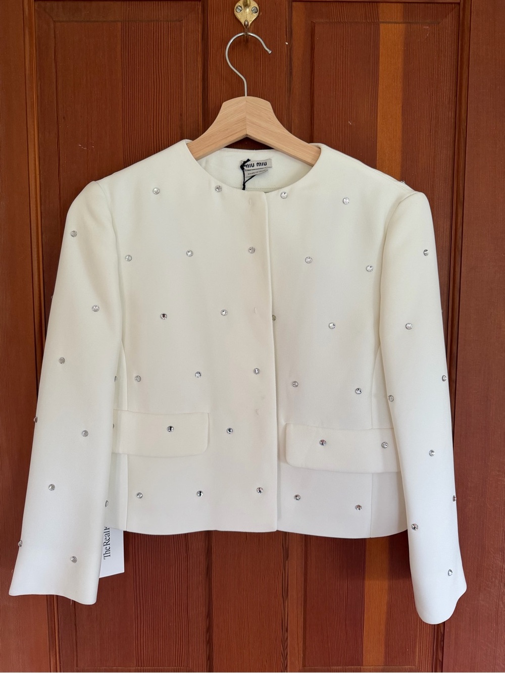 Miu Miu Cropped White Jacket